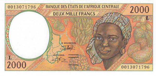 2000 Francs Gabun P.403Lg 2000